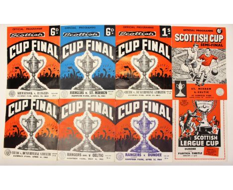 Scottish Cup Programmes: A collection of eight Scottish Cup Programmes comprising: St. Mirren v. Celtic, Semi-Final, 04/04/19