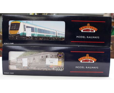 Bachmann: A boxed Class 108 DMU 2 Car Set BR Blue/Grey, 32-902 and a boxed 170/2 Turbostar 2 Car DMU 'Anglia Railways'. (2)