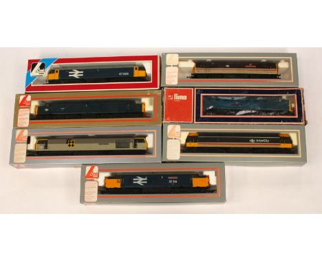 Lima: A collection of seven boxed diesel locomotives, OO gauge, comprising, 205288, 205025, 205277 and others (one box)