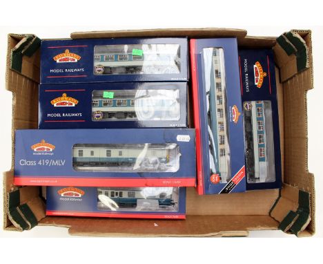 Bachmann: A collection of eight Bachmann wagons, OO gauge, comprising 39-301, 39-281, 39-311, 39-291, and others together wit