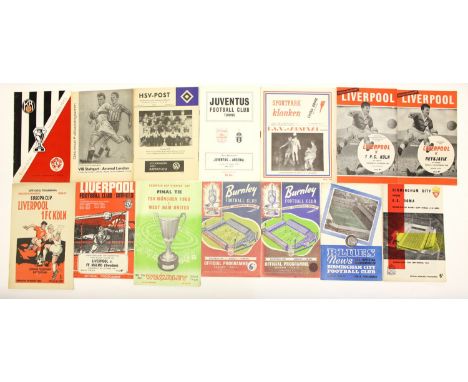 European Programmes: A collection of fourteen European programmes involving English teams comprising: Reykjavik v. Liverpool,