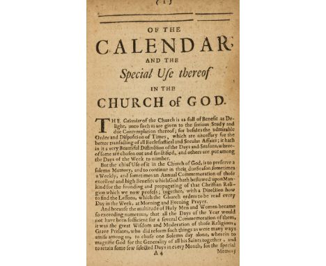 NO RESERVE Religion.- Clutterbuck (J.[ohn]) A Plain and Rational Vindication and Explanation of the Liturgy of the Church of 