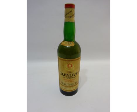 The Glenlivit unblended all malt Scotch Whisky, 12 years old, distilled & bottled by George & J G Smith Ltd, 70% proof, 262/3