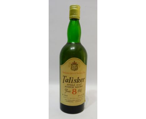 Talisker single malt Scotch Whisky, 8 years old, bottled by The Distillers Agency Ltd., 80% proof, 262/3 fl oz, 1 bottle   Co