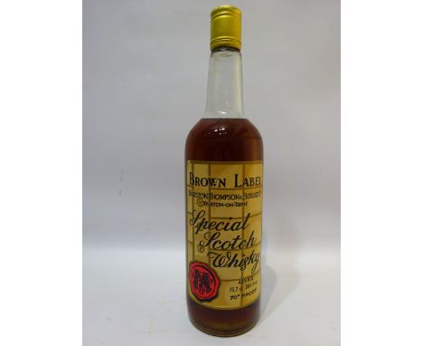 Bown Label Special Scotch Whisky, Marston Thompson & Evershed, 40% vol, 70 proof, 262/3 fl oz, 1 bottle   Condition Report   