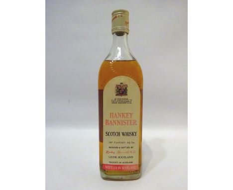 Hankey Bannister blended Scotch Whisky, by appt. to the Late King George Vl, 262/3 fl oz, no proof given, 1 bottle   Conditio