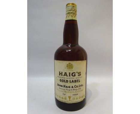 Haig's blended Scotch Whisky, Gold Label, John Haig & Co. Ltd. distillers Markinch, with snap top, 70 proof, no contents give
