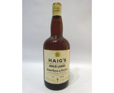 Haig's blended Scotch Whisky, Gold Label, John Haig & Co. Ltd. distillers Markinch, with snap top, 70 proof, no contents give