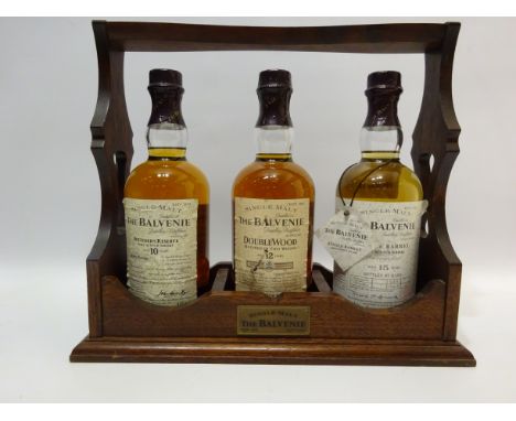 Balvenie Founders Reserve malt Scotch Whisky, aged 10 years, Balvenie Doublewood aged 12 years both 40% vol, and Balvenie Sin