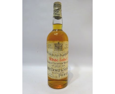 John Dewar & Sons Ltd, 'White Label' Finest Scotch Whisky of Great Age, by appointment to the late King George V. no proof or
