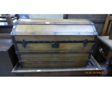 A vintage dome topped trunk, W.E. Jackson &amp; Son, Nottingham 