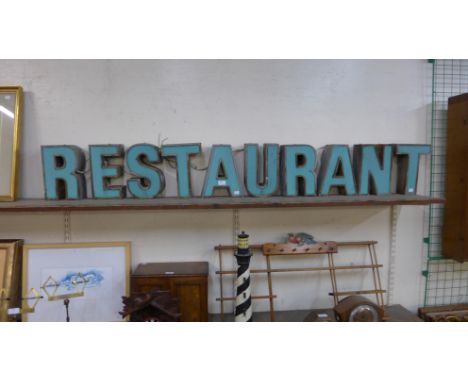 A set of vintage restaurant letters 
