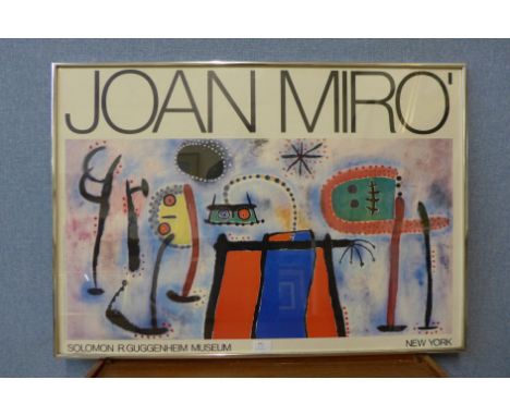 A Joan Miro exhibition print, SolomOn, R, Guggenheim Museum, New York, framed 
