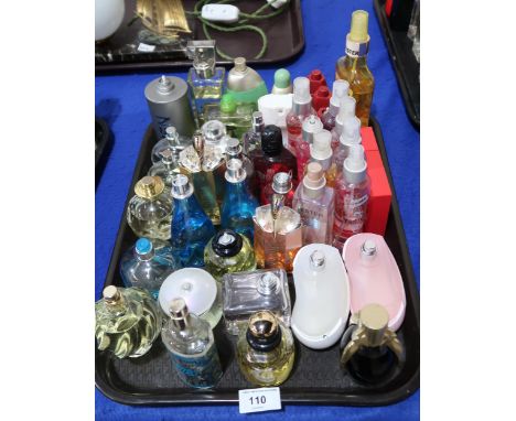 A collection of perfumes, some testers including Nina Ricci, YSL, Paco Rabanne, Cacharel, Coty, Mugler, Calvin Klein etc Cond