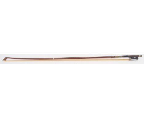 A violin bow 71 grams with inscribed maker's mark SAXONIA Condition Report:Available upon request