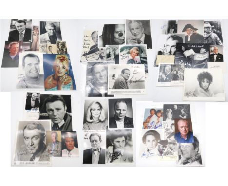 AUTOGRAPHS A large collection of signed photographs of Hollywood stars, to include Veronica Carlson and Robert Wagner w/ Step