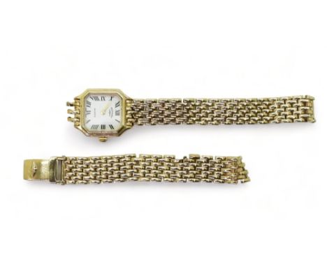 A 9ct gold ladies Rotary watch and strap (strap AF) weight including mechanism 19.9gms Condition Report:Available upon reques