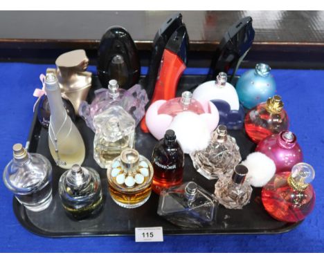 A collection of perfumes including Sarah Jessica Parker, Ariana Grande, Brittamy Spiers, Paul Smith, Elie Saab, Paloma Picass