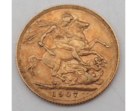 EDWARD VII&nbsp;(1901-1910)&nbsp;1 Sovereign 1907 Obverse portrait of King Edward VII facing right legend around&nbsp; EDWARD