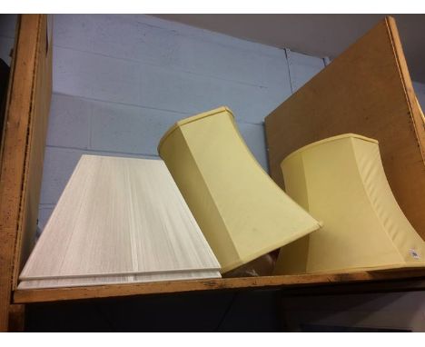 Shelf of lamp shades