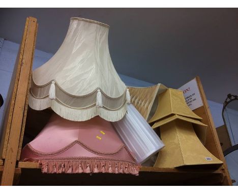Shelf of light shades