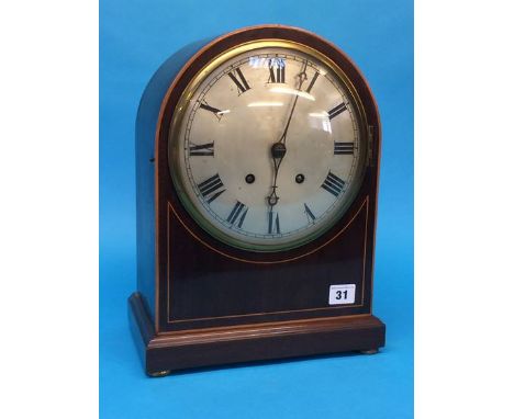 An Edwardian mahogany mantle clock