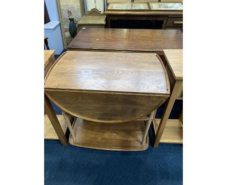 An Ercol two tiered drop leaf trolley, H 76cm, L 69cm, W 46cm
