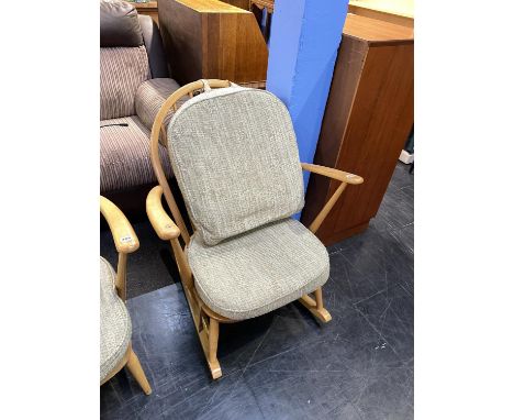 An Ercol spindle back Golden Dawn rocking chair