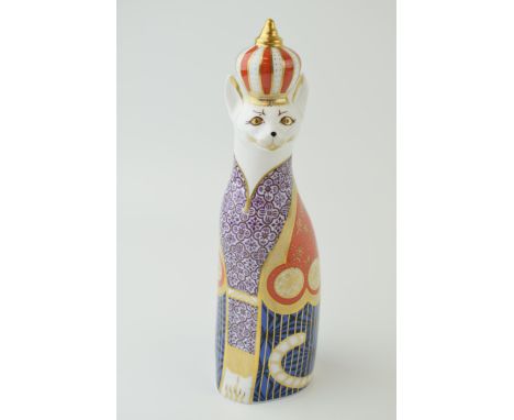 Royal Crown Derby Royal Cats Abyssinian Cat, first quality (produced without stoppers).  In good condition with no obvious da