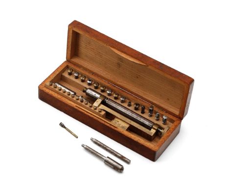 Screw head polishing lathe, watchmakers tool by G. Boley. With various attachments and in original box.  In good original con