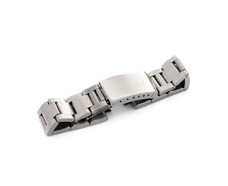 Rolex Osyter bracelet, stainless steel, originally from a GMT Master, serial 78360, Rolex logo to clasp, with crown, 20mm, 17