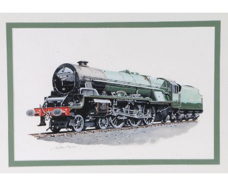 Jonathan Clay (20th Century), 'Princess Anne' train portrait, signed and dated 2011 (lower left), gouache, 28 x 40cm (11 x 16