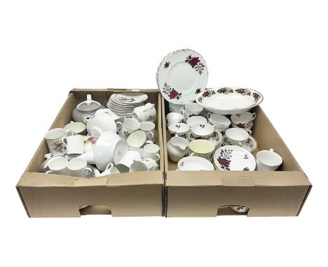 Wedgwood Eturia teapot, teacups, saucers and sideplates, and a collection of other teawares