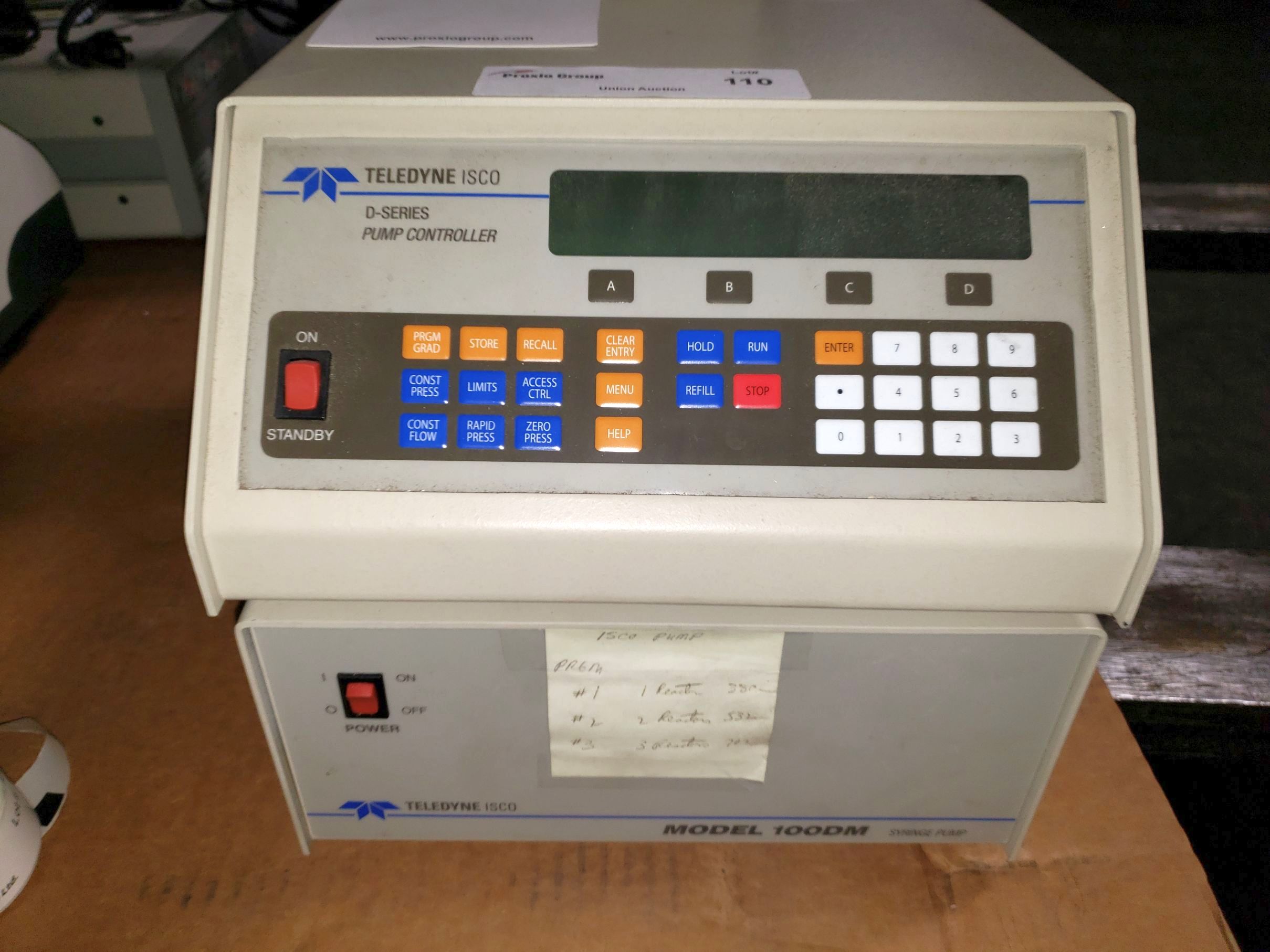 Teledyne ISCO D Series Syringe Pump, Model 100 DM, Serial 206D20128 ...