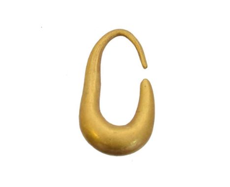 A Roman hoop earring. Length 1.5cm, gross weight 1.5g.