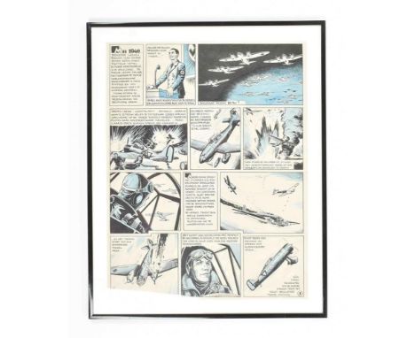 India ink w. blue highlight colour, 44 x 34 cm. Publ. in magazine 'De Geïllustreerde' (Ons Vrije Nederland), no. 11, 1947 (co