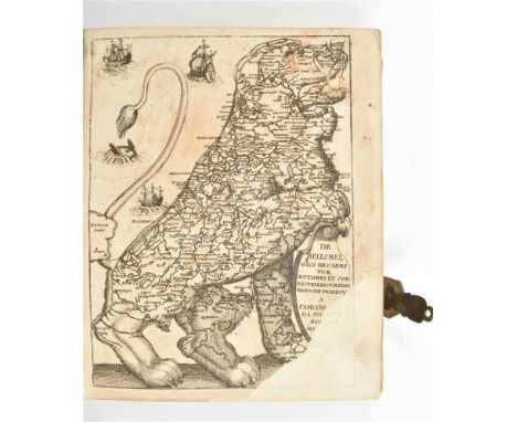 Frankfurt, J.M. Schönwetter, 1699, (8),778,(101) p., w. engr. frontisp. map in the shape of a lion and 24 portraits, contemp.