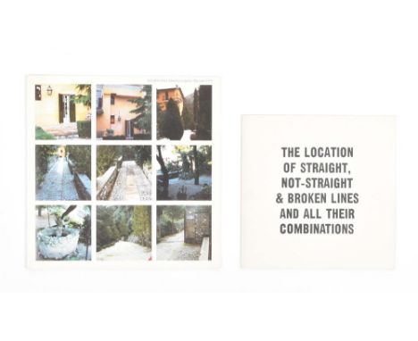(1) The Location of Straight, Not-Straight &amp; Broken Lines and all their Combinations. New York, John Weber Gallery, 1976.