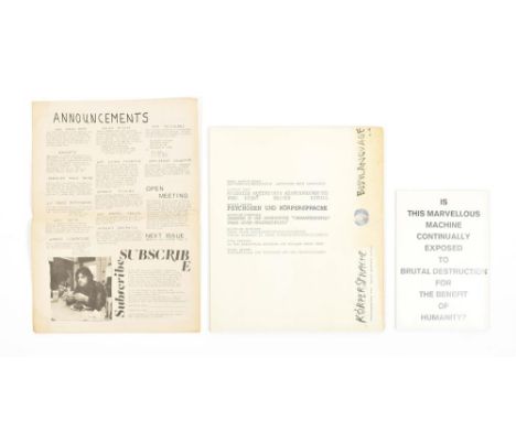 (1) Körpersprache. Body language. Graz, Pool/Pfirsich, 1973. First edition. Softcover, 35.5 x 30 cm,  approx. 70 pp. Edited b