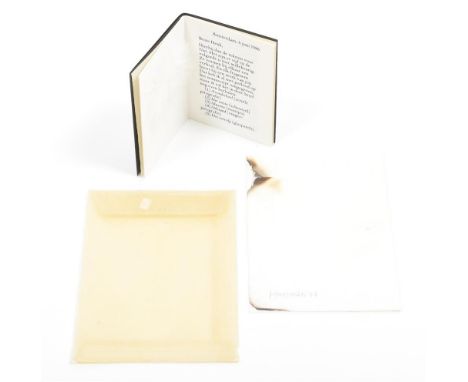 Includes: (1) K. Schippers and Henk Peeters, Bij Niet. Rotterdam, Bébert, 1986. Mini book, 10.2 x 7.5 cm, 20 pp. with text by