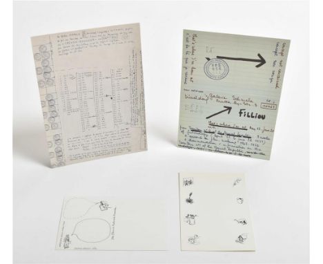 (1) Robert Filliou, ’Création Permanente’, Galerie Schmela Dusseldorf, Feb. 25 - March 20 1969.  Invitation card designed by 