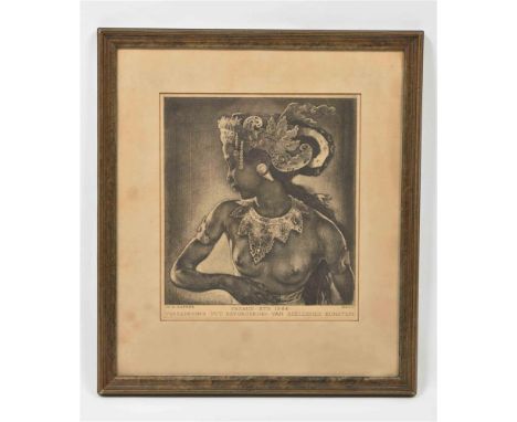 Etching. Signed in plate lower margin. Vereeniging tot Bevordering van Beeldende Kunsten, 1944. 24.5 x 22.5 cm (image). In fr