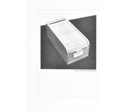Amsterdam, Cres Publications &amp; Agora Studio, 1979. First edition of 400. Softcover, 21 x 15 cm, 48 pp. The book presents 