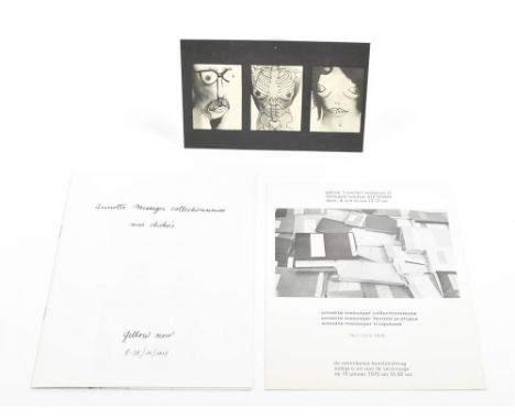 Liege, Yellow Now, 1973. Very early artists' booklet, released in conjunction with Messager's second solo show December 8-28 