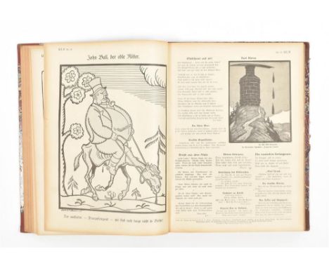 2 bound collections of World War I era issues of this satirical/ caricatural German weekend supplement to the Berliner newspa