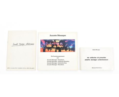 (1) Annette Messager Collectionneuse. Paris, Musée d'Art Moderne ARC 2, 1974. Staple-bound, 21 x 15 cm, 24 pp. B/w facsimile 
