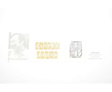 (1) Invitation card with original etching. Announcement for Jasper Johns Prints, held  Oct. 15 to Nov. 12 1977 at Castelli Gr