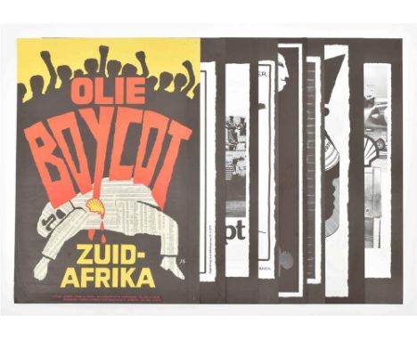in connection with the fight to end apartheid. 1970s and 1980s, all Dutch, all approx. 60 x 41 cm. Incl. a.o.: (1) Koperdraat