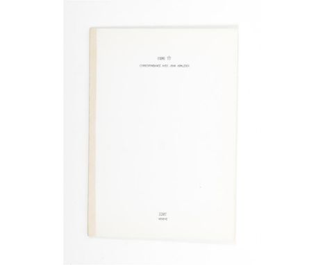 Geneva, Ecart Publications, 1974. First edition of 500, this copy rubber stamped No 326. Softcover, 29 x 20.6 cm, approx. 84 