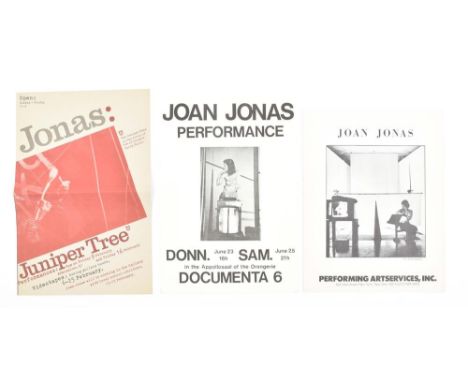 (1) Joan Jonas Performance, Documenta 6 Kassel, 1977. B/w printed poster, 30 x 21 cm, announcing a performance on June 23 and